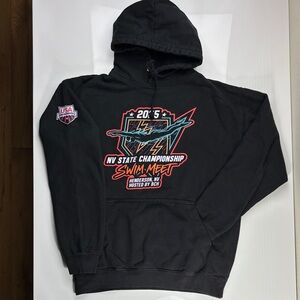 2025 NV State Champ Swim Meet Hoodie - Black with Neon Graphic DOUBLE SIDED